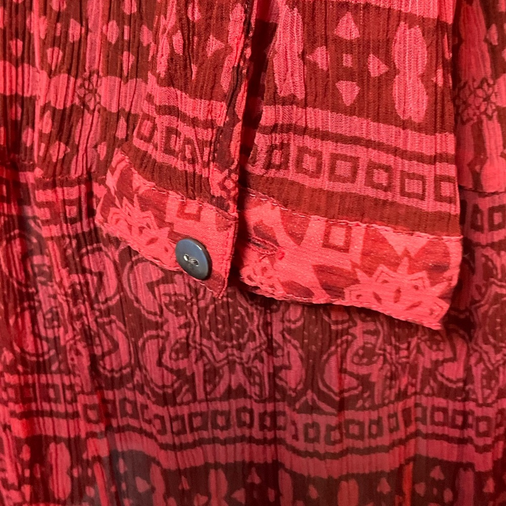 Anthropologie Maeve size 0 Red print dress/tunic - Picture 7 of 7